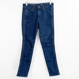 AG Adriano Goldschmied The Prima Ankle Pintucked Cigarette Ankle Jeans Mid-Rise